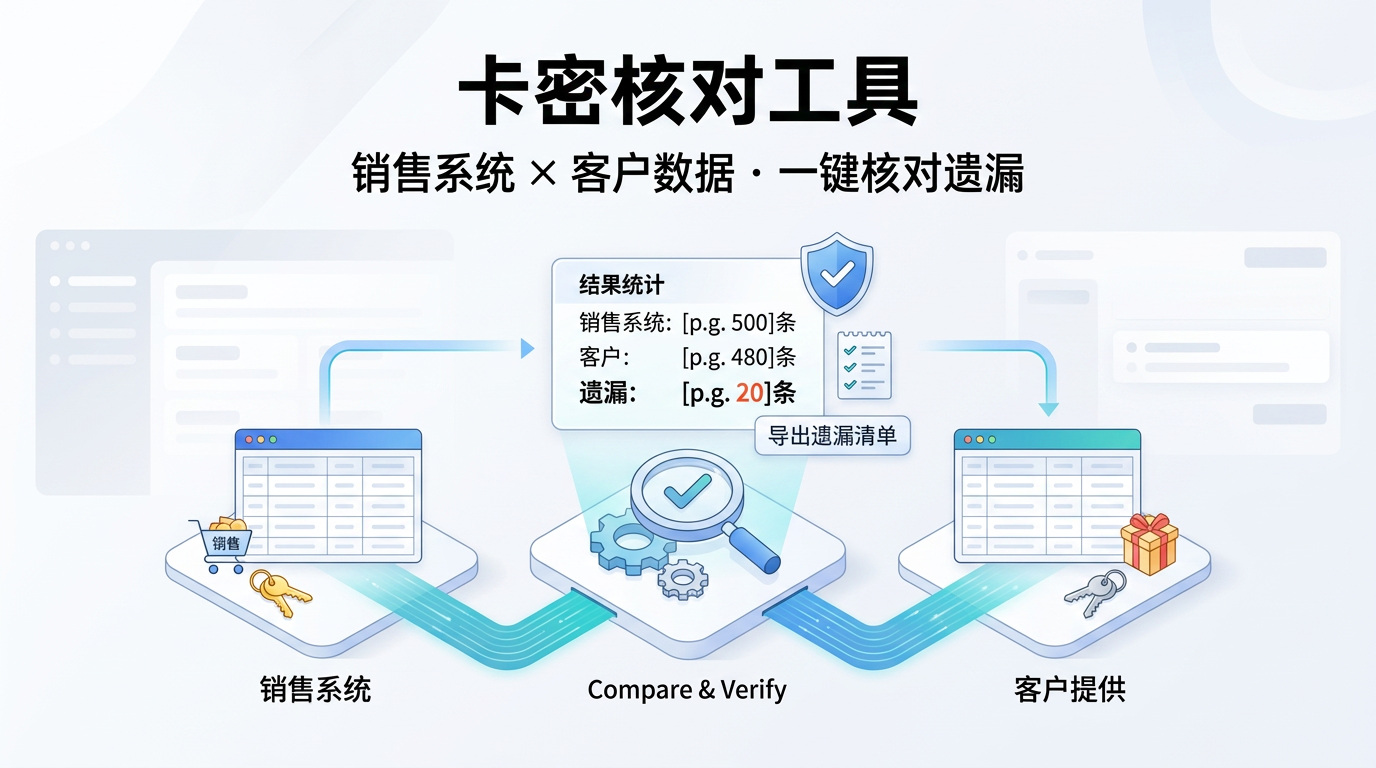 【工具】卡密对比工具